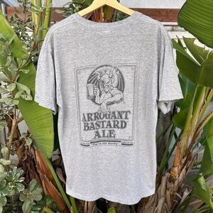 Vintage 2000s Arrogant Bastard Ale Graphic T-Shirt Heather Gray L